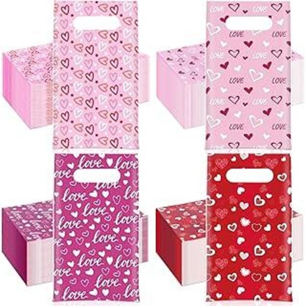 100 Pcs Valentines Day Decoration Love Heart Treat Boxes Pink White Geyogaβ